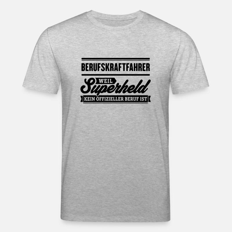 Superheld Berufskraftfahrer - Stanley/Stella Unisex Bio-T-Shirt CREATOR  - Grau meliert
