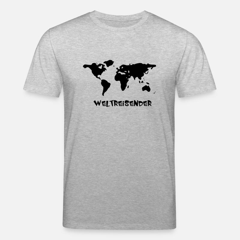 Weltreisender - Stanley/Stella Unisex Bio-T-Shirt CREATOR  - Grau meliert