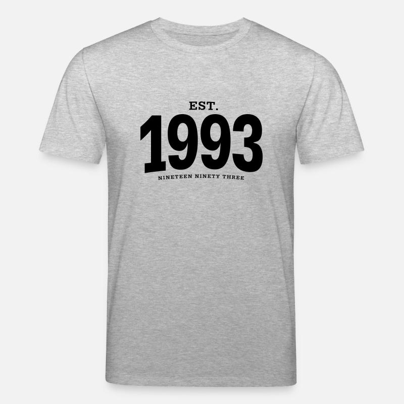 EST. 1993 Nineteen Ninety Three - Stanley/Stella CREATOR Unisex Organic T-Shirt - heather grey