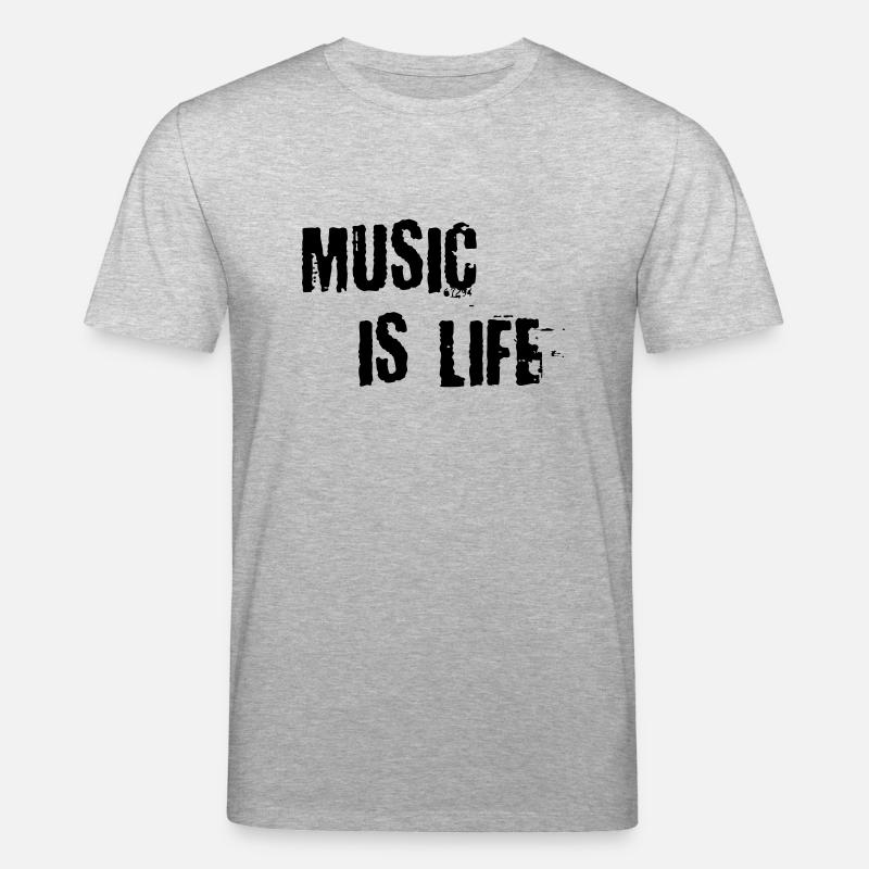 Music is life - Stanley/Stella Unisex Bio-T-Shirt CREATOR  - Grau meliert