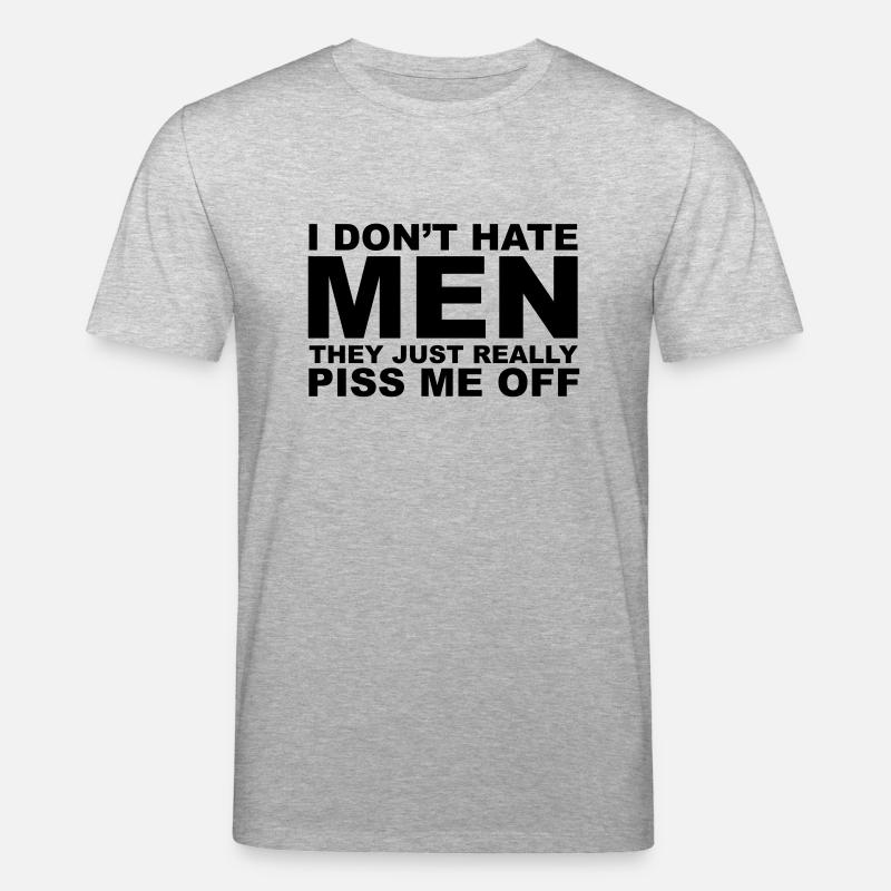 Hate Men - T-shirt bio CREATOR Stanley/Stella Unisexe - gris chiné