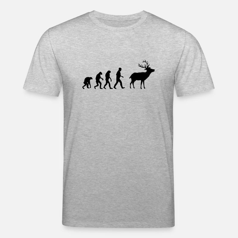 deer evolution - Stanley/Stella CREATOR Unisex Organic T-Shirt - heather grey