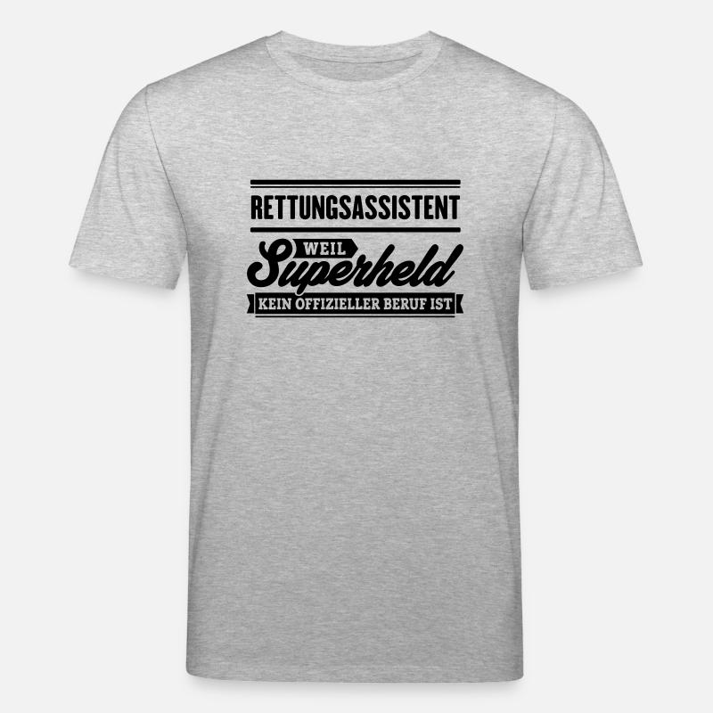 Superheld Rettungsassistent - Stanley/Stella Unisex Bio-T-Shirt CREATOR  - Grau meliert