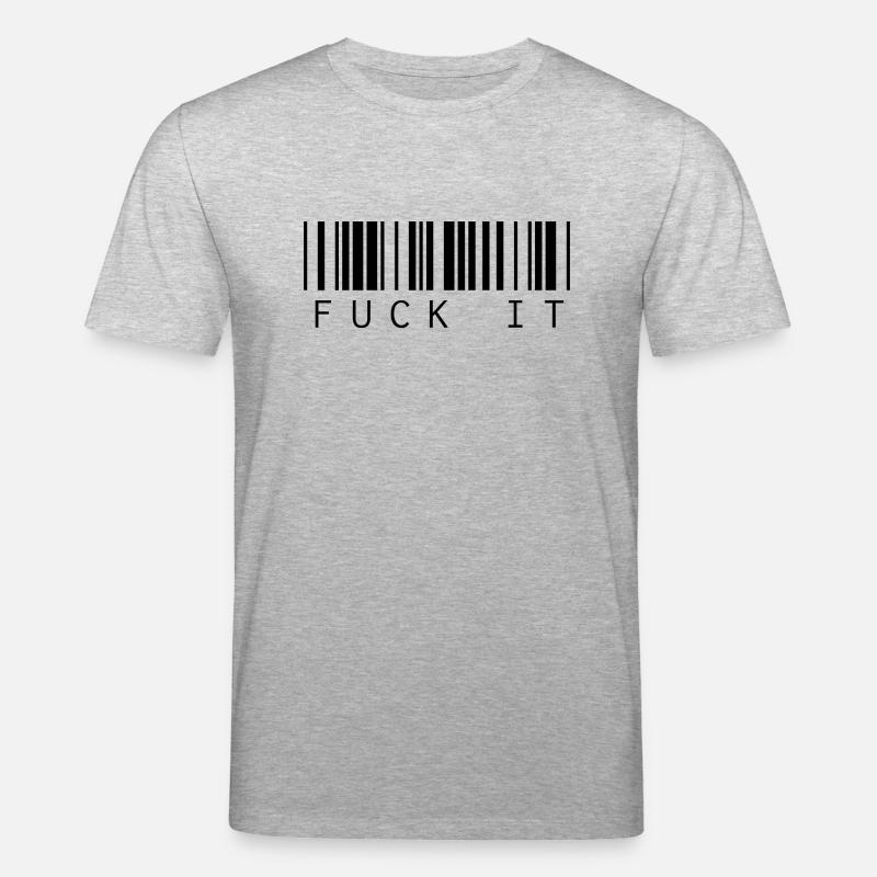 Barcode Fuck it - Stanley/Stella Unisex Bio-T-Shirt CREATOR  - Grau meliert