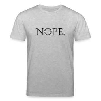 Nope - Stanley/Stella CREATOR Unisex Organic T-Shirt - heather grey - Front - Alina (178cm) & Michal (187cm)