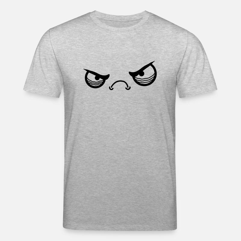 Angry Face - T-shirt bio CREATOR Stanley/Stella Unisexe - gris chiné