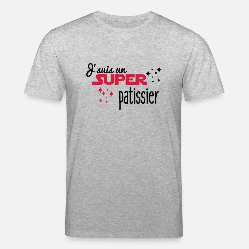 Ich bin ein großer Gebäck - Stanley/Stella Unisex Bio-T-Shirt CREATOR  - Grau meliert
