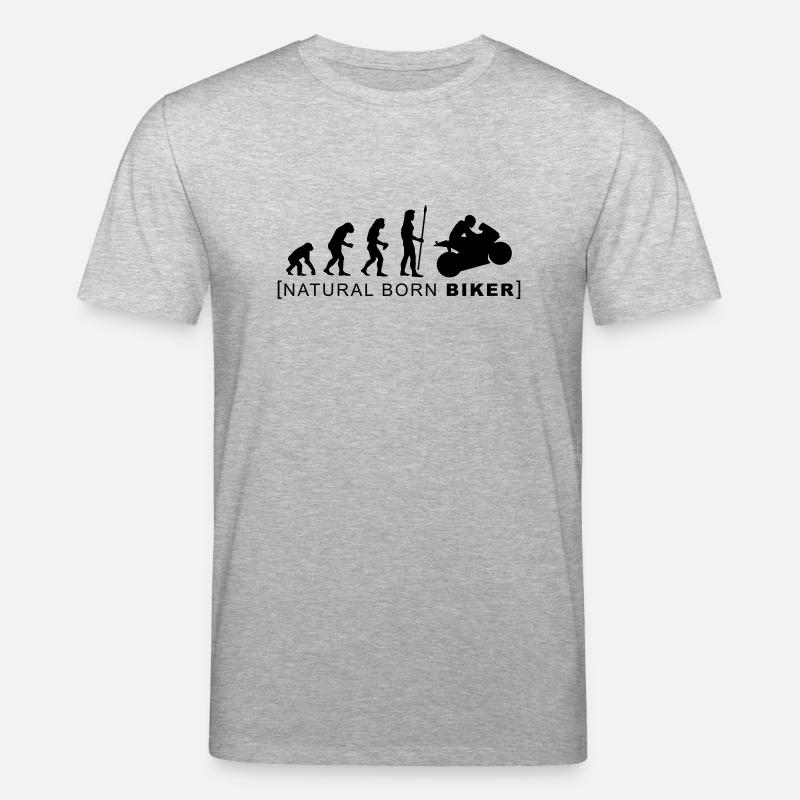 natural born biker - Stanley/Stella Unisex Bio-T-Shirt CREATOR  - Grau meliert