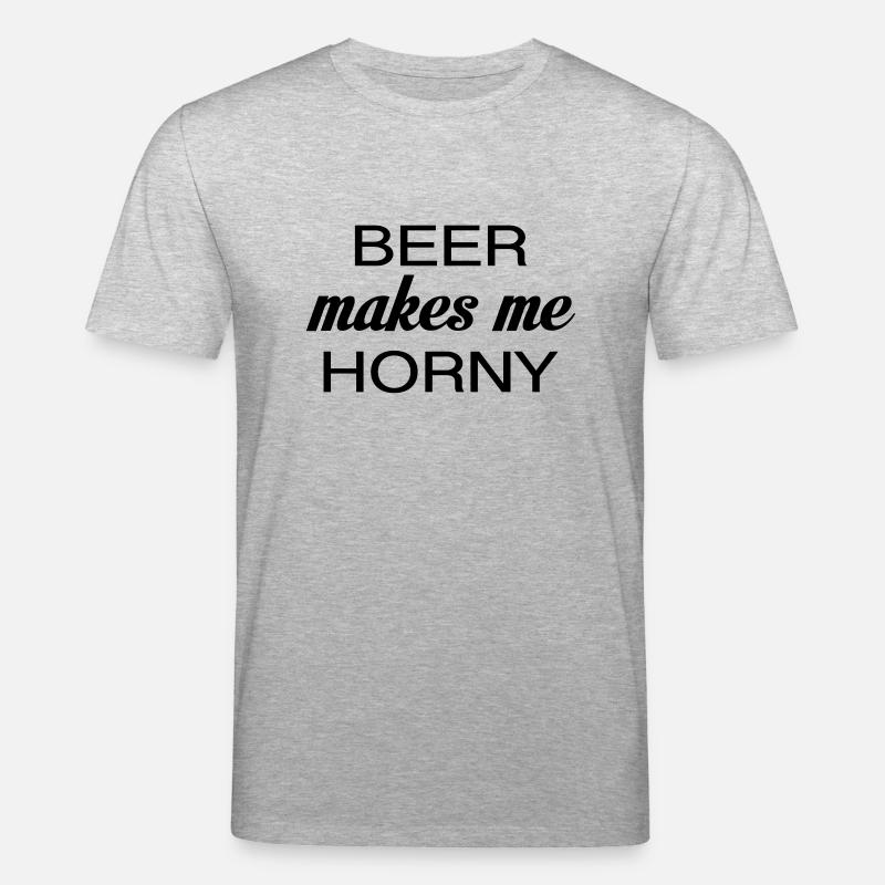 Beer makes me Horny - Stanley/Stella Unisex Bio-T-Shirt CREATOR  - Grau meliert