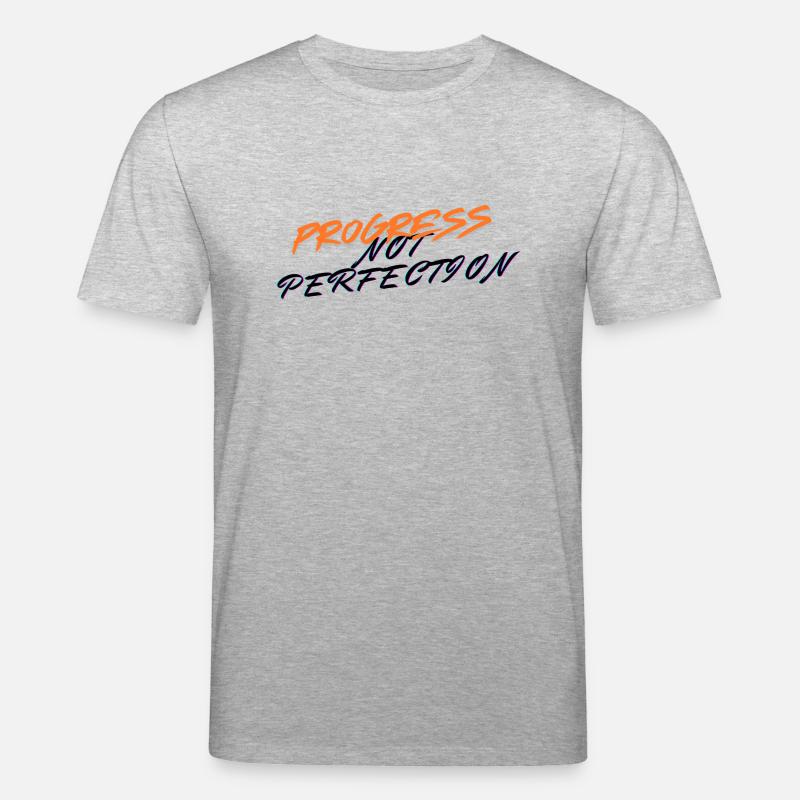 Progress not perfection! - Stanley/Stella Unisex Bio-T-Shirt CREATOR  - Grau meliert