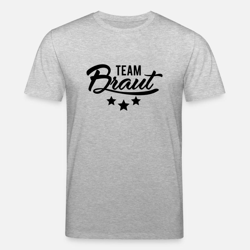 Team Braut - Stanley/Stella Unisex Bio-T-Shirt CREATOR  - Grau meliert
