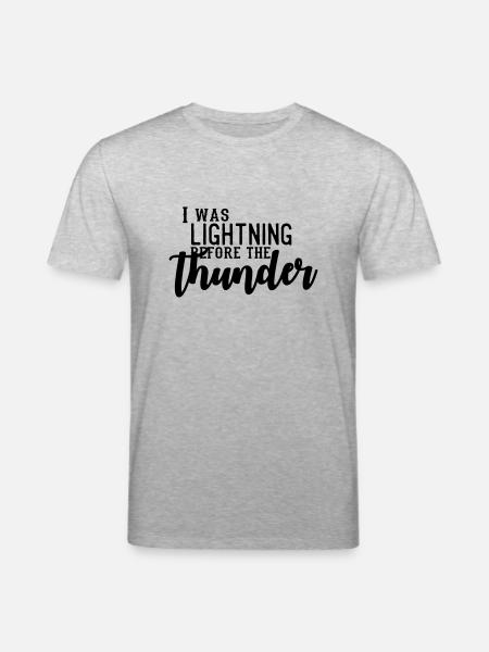 I Was Lightning Before The Thunder - Stanley/Stella Uniseks bio-T-Shirt CREATOR  - grijs gemêleerd