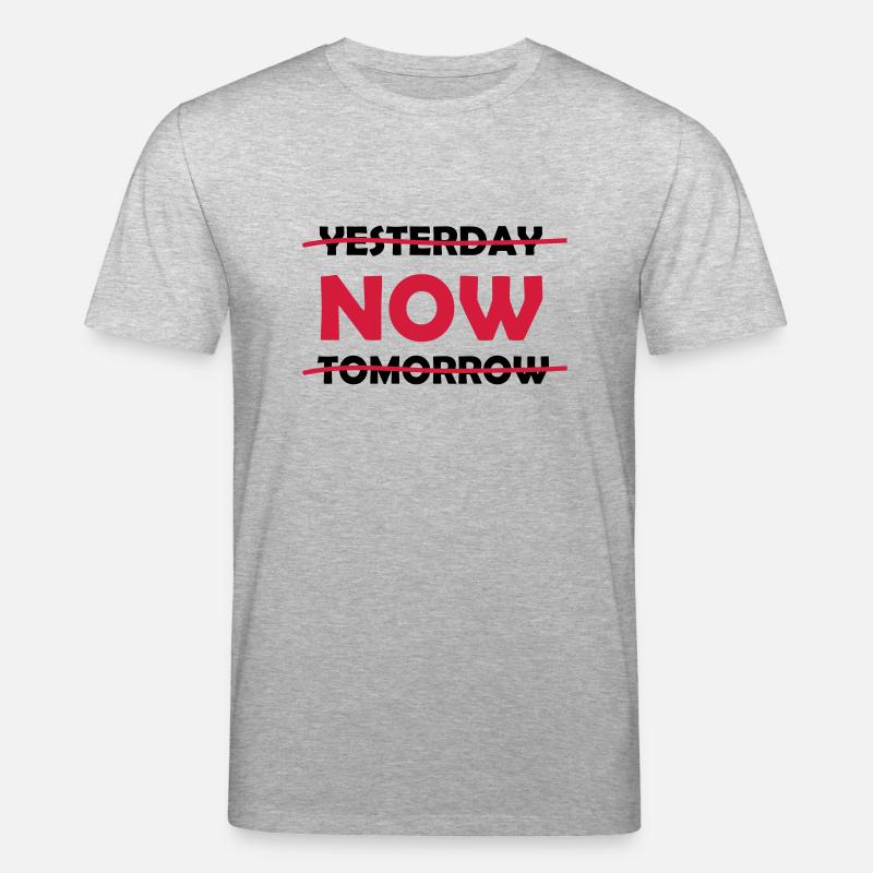 yesterday_now_tomorrow_1 - T-shirt bio CREATOR Stanley/Stella Unisexe - gris chiné