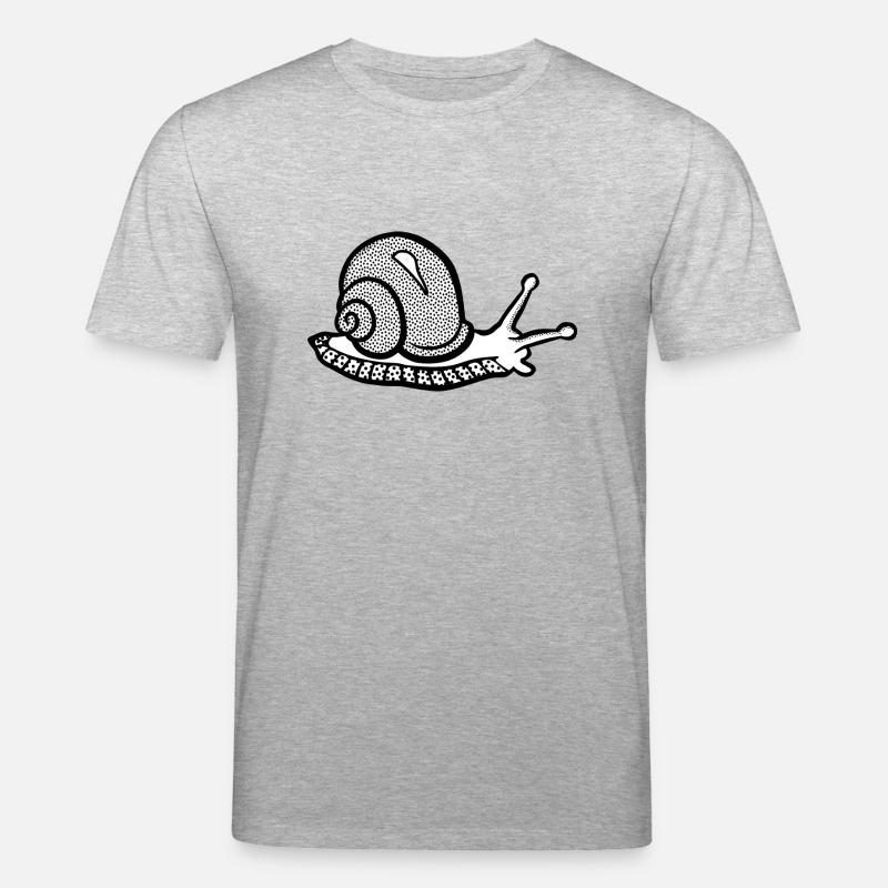 Snail black and withe - Stanley/Stella CREATOR Unisex Organic T-Shirt - heather grey