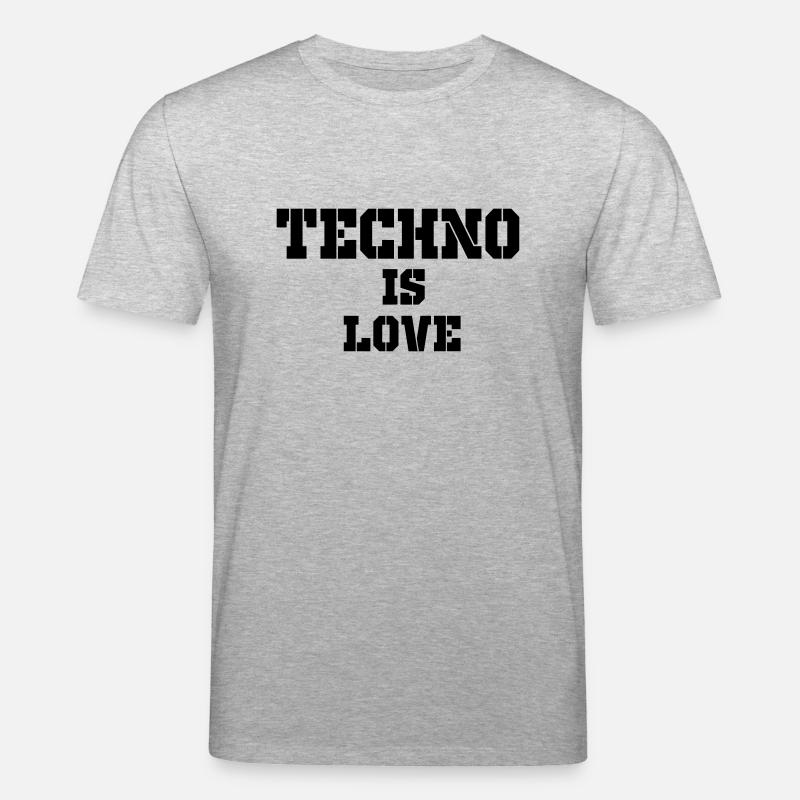 la techno c'est l'amour - T-shirt bio CREATOR Stanley/Stella Unisexe - gris chiné