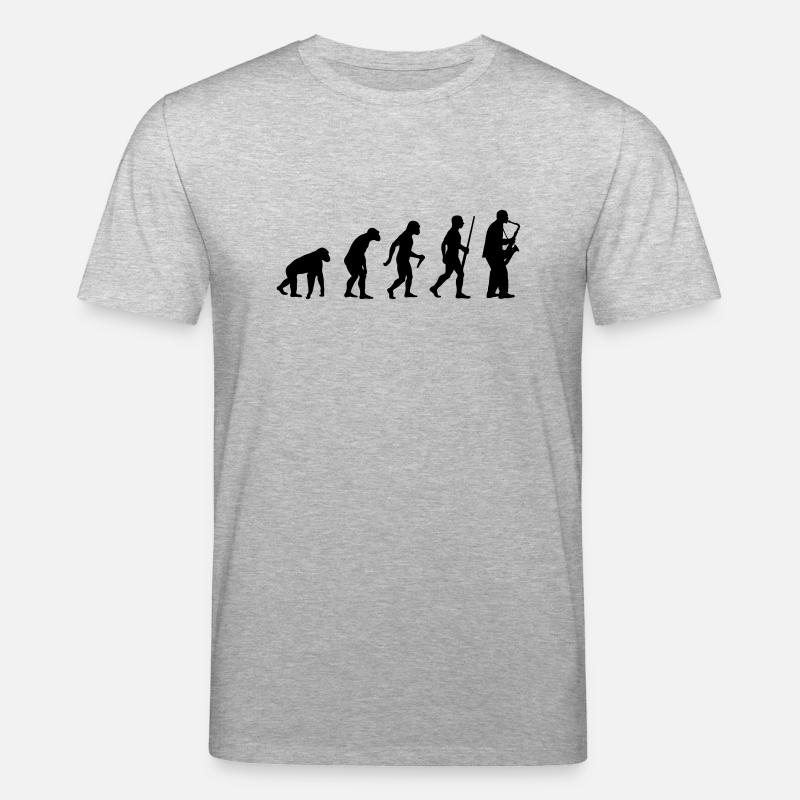 l'évolution du saxophone - T-shirt bio CREATOR Stanley/Stella Unisexe - gris chiné