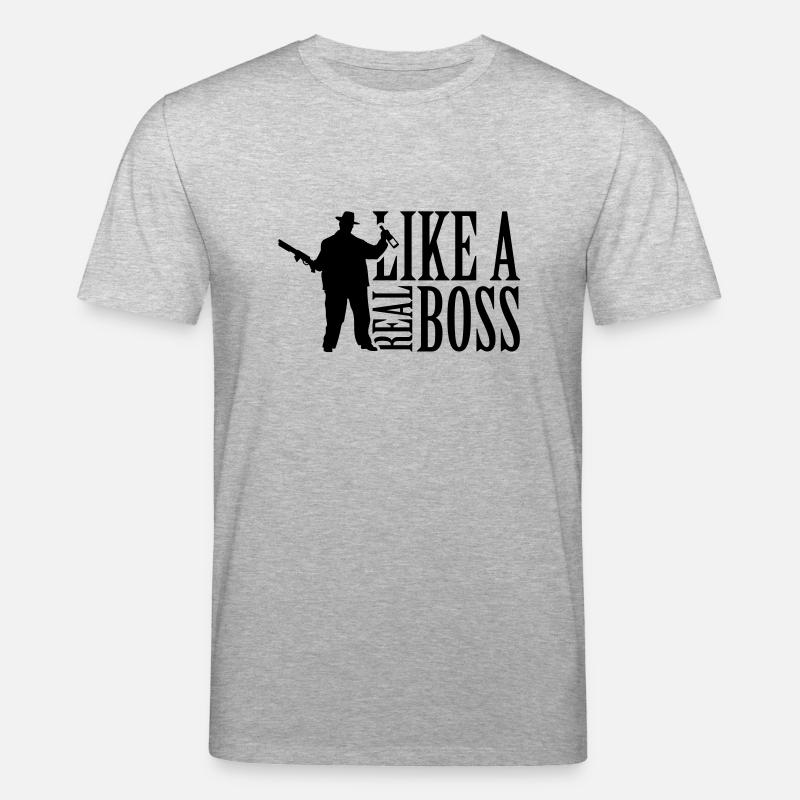 like_a_real_boss_t1 - Stanley/Stella Unisex Bio-T-Shirt CREATOR  - Grau meliert