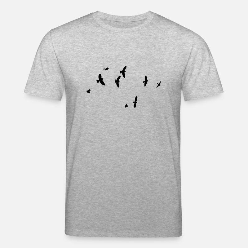 Oiseaux dans le ciel - T-shirt bio CREATOR Stanley/Stella Unisexe - gris chiné