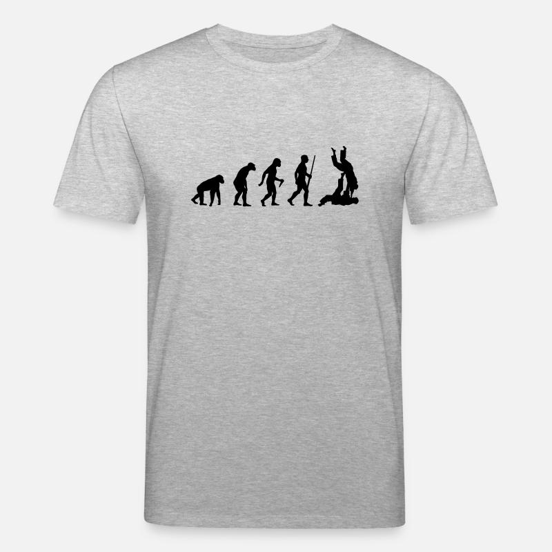 L'évolution du judo - T-shirt bio CREATOR Stanley/Stella Unisexe - gris chiné