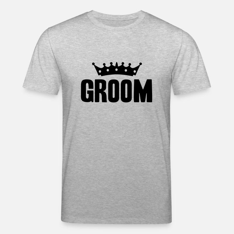 groom with crown - Stanley/Stella Unisex Bio-T-Shirt CREATOR  - Grau meliert