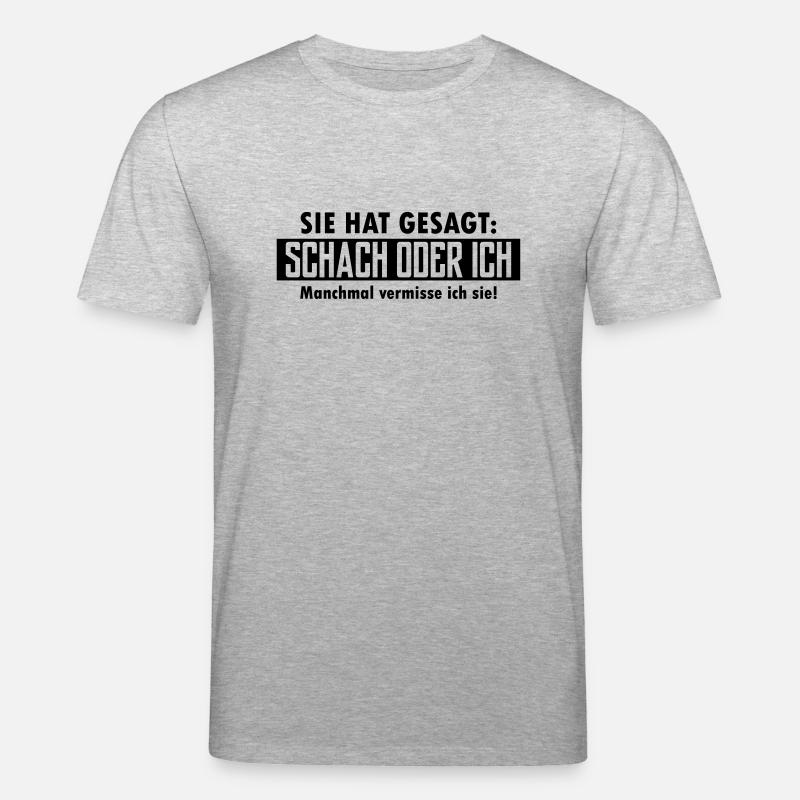 schach oder ich - Stanley/Stella Unisex Bio-T-Shirt CREATOR  - Grau meliert