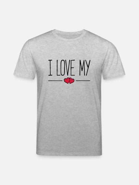i love my - Stanley/Stella Unisex Bio-T-Shirt CREATOR  - Grau meliert
