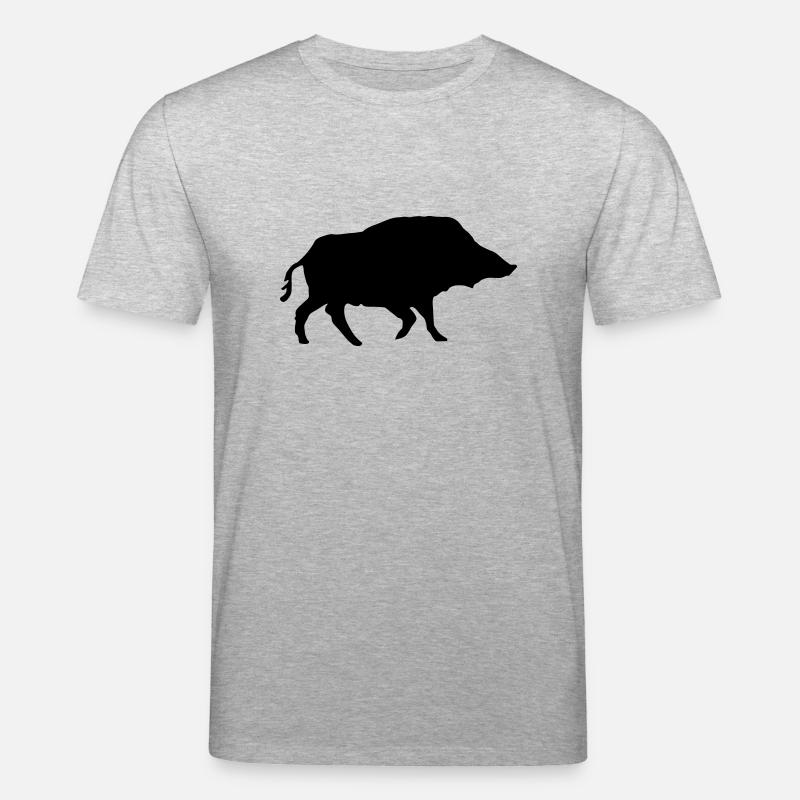 Wildschwein - Stanley/Stella Unisex Bio-T-Shirt CREATOR  - Grau meliert