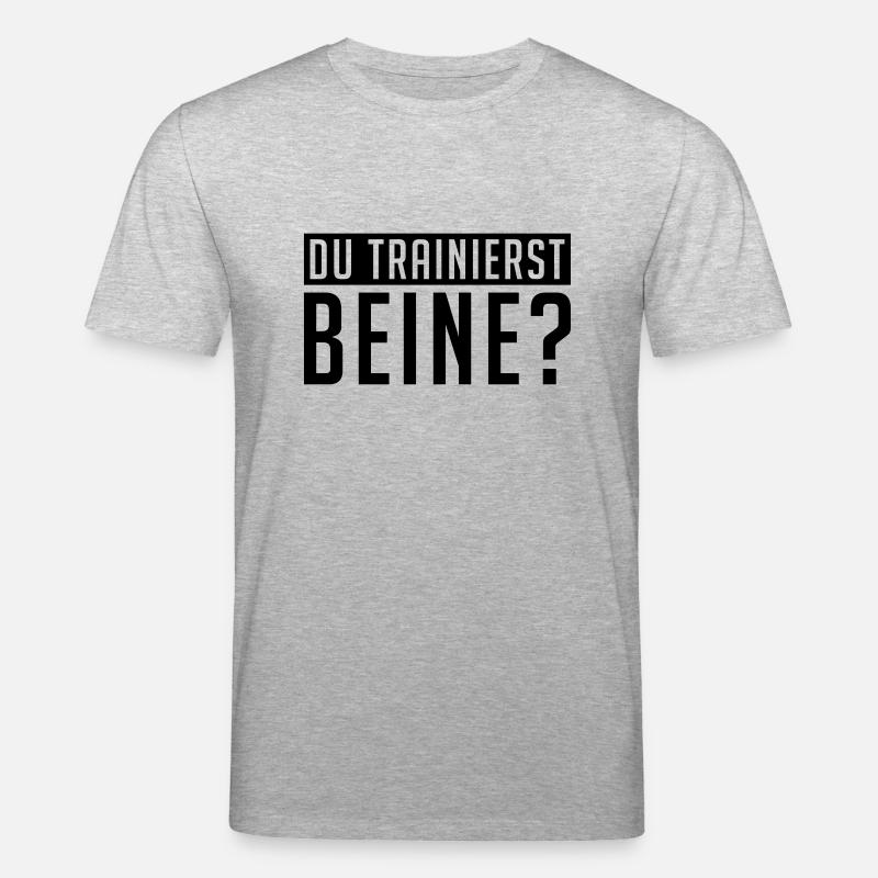 du_trainierst_beine_ry1 - Stanley/Stella Unisex Bio-T-Shirt CREATOR  - Grau meliert