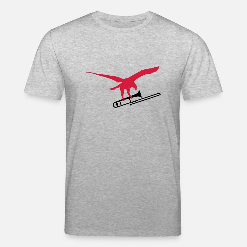eagle trombone - Stanley/Stella Unisex Bio-T-Shirt CREATOR  - Grau meliert