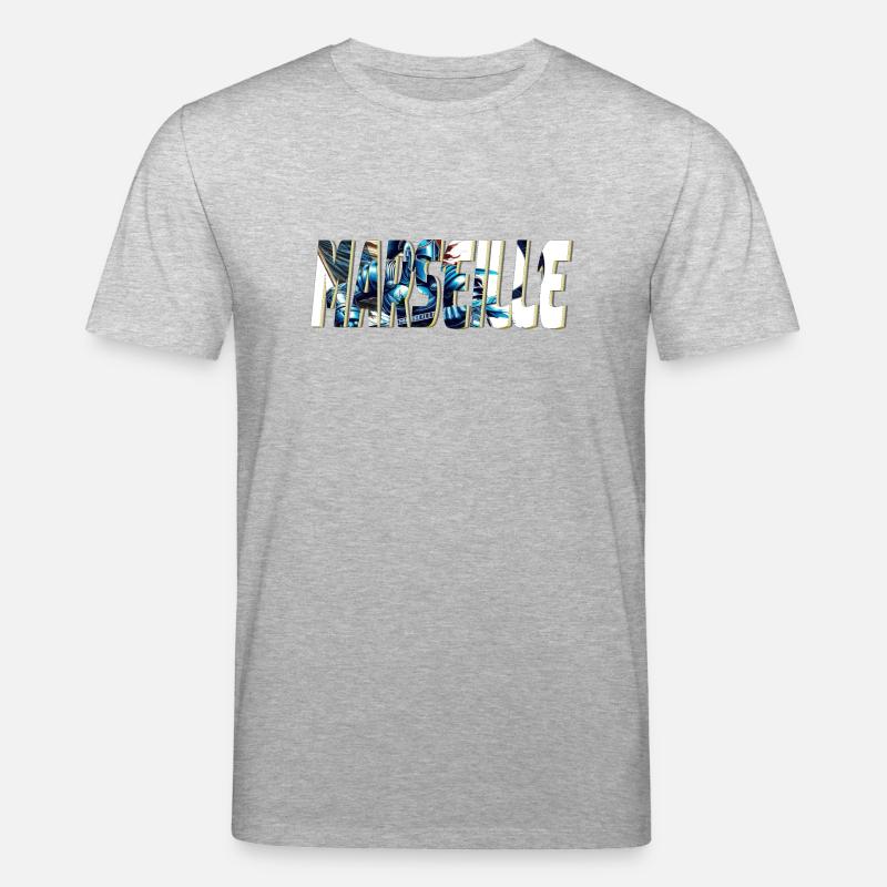 Marseille stylized comic book design - Stanley/Stella CREATOR Unisex Organic T-Shirt - heather grey