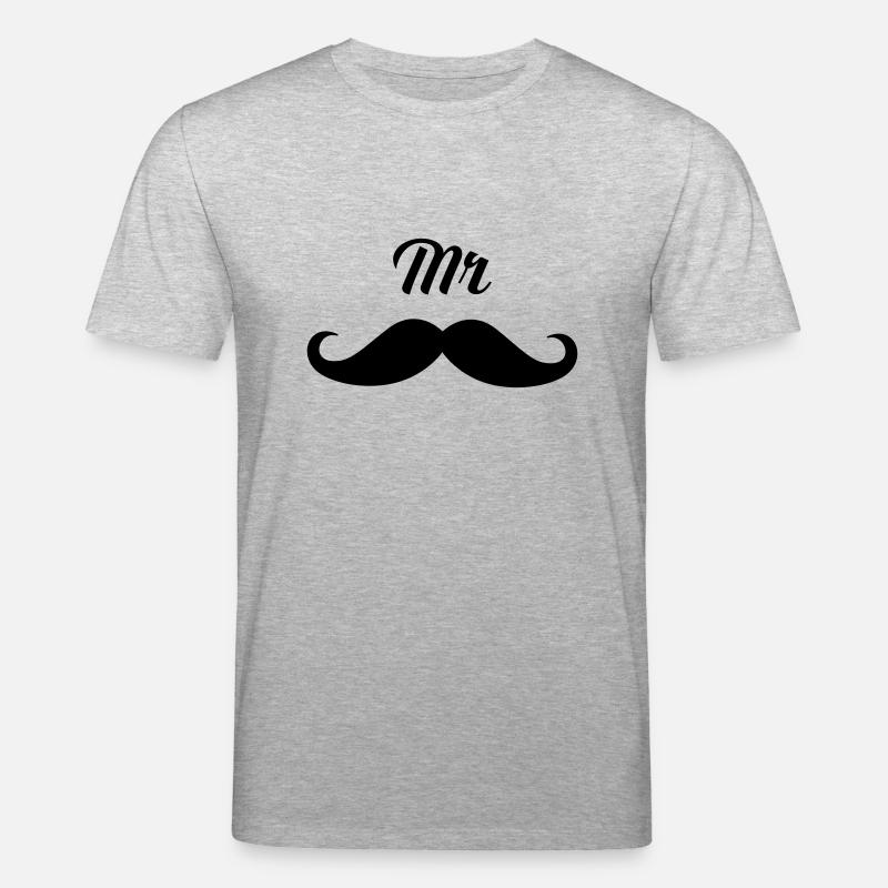 Mr - Moustache Part 1) - T-shirt bio CREATOR Stanley/Stella Unisexe - gris chiné