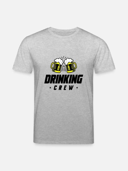 Drinking Crew Beer - Stanley/Stella CREATOR Unisex Organic T-Shirt - heather grey
