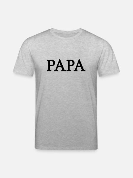 papa (1c) - Stanley/Stella CREATOR Unisex Organic T-Shirt - heather grey