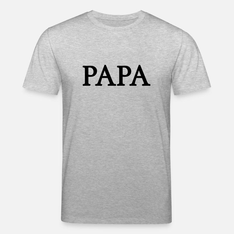 papa (1c) - T-shirt bio CREATOR Stanley/Stella Unisexe - gris chiné