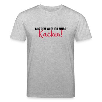 aus dem weg kacken - Stanley/Stella Unisex Bio-T-Shirt CREATOR  - Grau meliert - Vorne - Alina (178cm) & Michal (187cm)