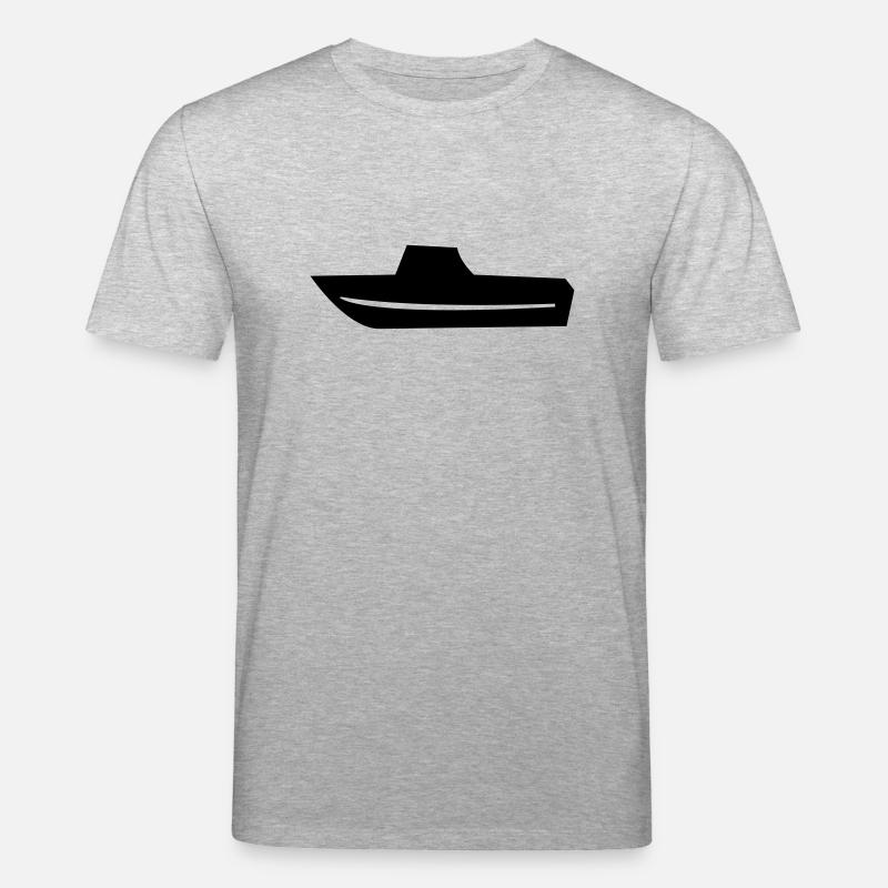 Motorboot Fischerboot Boot Kapitän - Stanley/Stella Unisex Bio-T-Shirt CREATOR  - Grau meliert