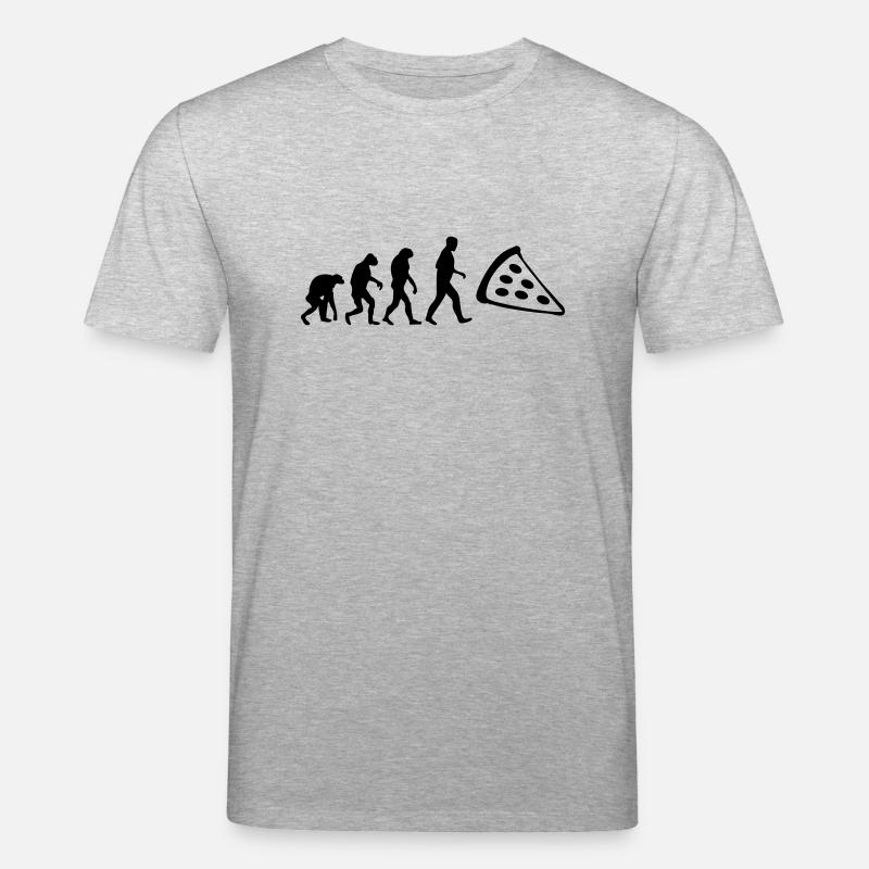 pizza evolution - Stanley/Stella Unisex Bio-T-Shirt CREATOR  - Grau meliert