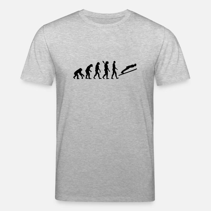 Évolution Saut à ski - T-shirt bio CREATOR Stanley/Stella Unisexe - gris chiné