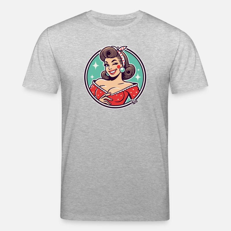 Die gute Retro Hausfrau - Stanley/Stella Unisex Bio-T-Shirt CREATOR  - Grau meliert