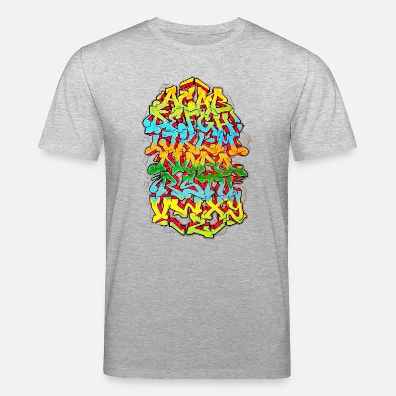 Acab alphabet graffiti - Stanley/Stella Unisex Bio-T-Shirt CREATOR  - Grau meliert