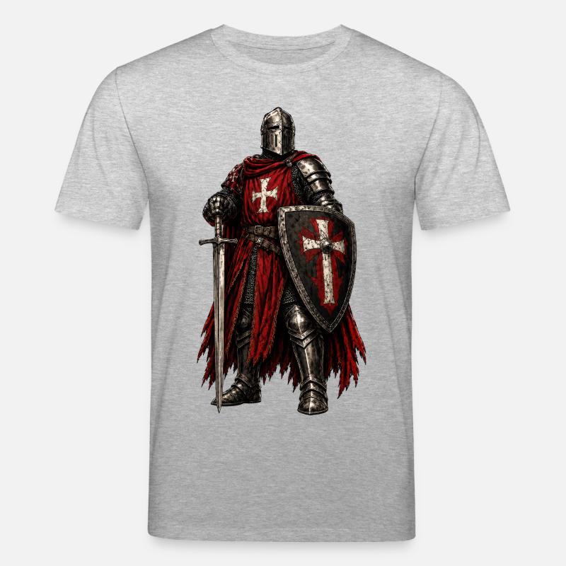 Chevalier de la Croix Pourpre - T-shirt bio CREATOR Stanley/Stella Unisexe - gris chiné