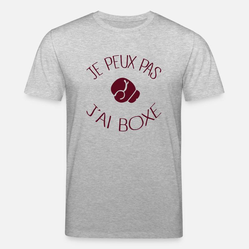 Je peux pas j'ai Boxe - T-shirt bio CREATOR Stanley/Stella Unisexe - gris chiné