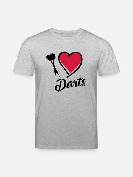 darts i love - Stanley/Stella Unisex Bio-T-Shirt CREATOR - Grau meliert
