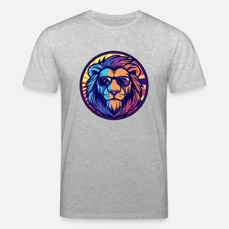 Löwe Comic Cool Sommer - Stanley/Stella Unisex Bio-T-Shirt CREATOR  - Grau meliert