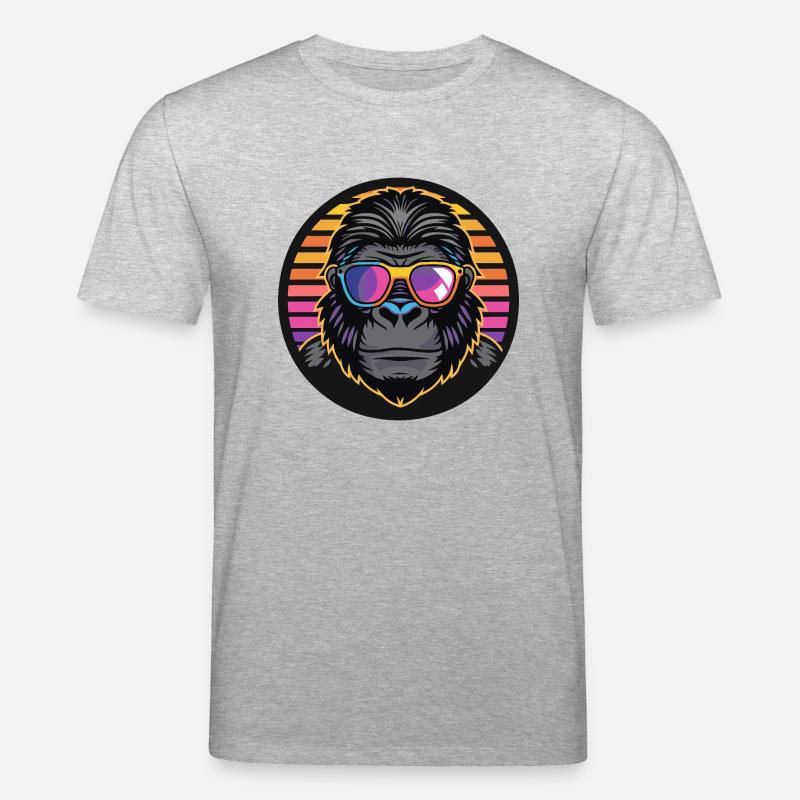 Gorilla Comic Cool - Stanley/Stella Unisex Bio-T-Shirt CREATOR  - Grau meliert