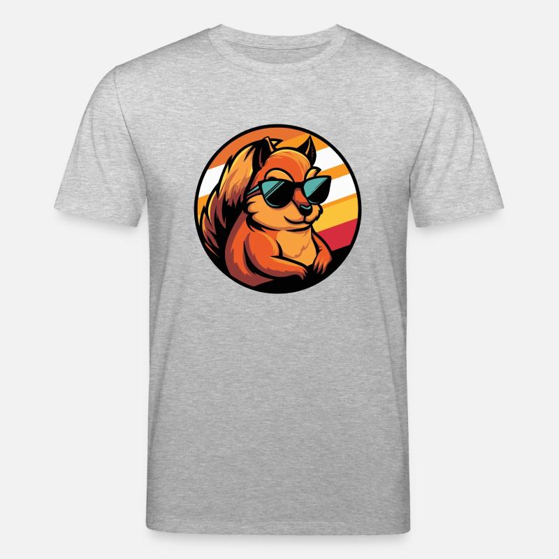 Squirrel Comic Cool - Stanley/Stella CREATOR Unisex Organic T-Shirt - heather grey