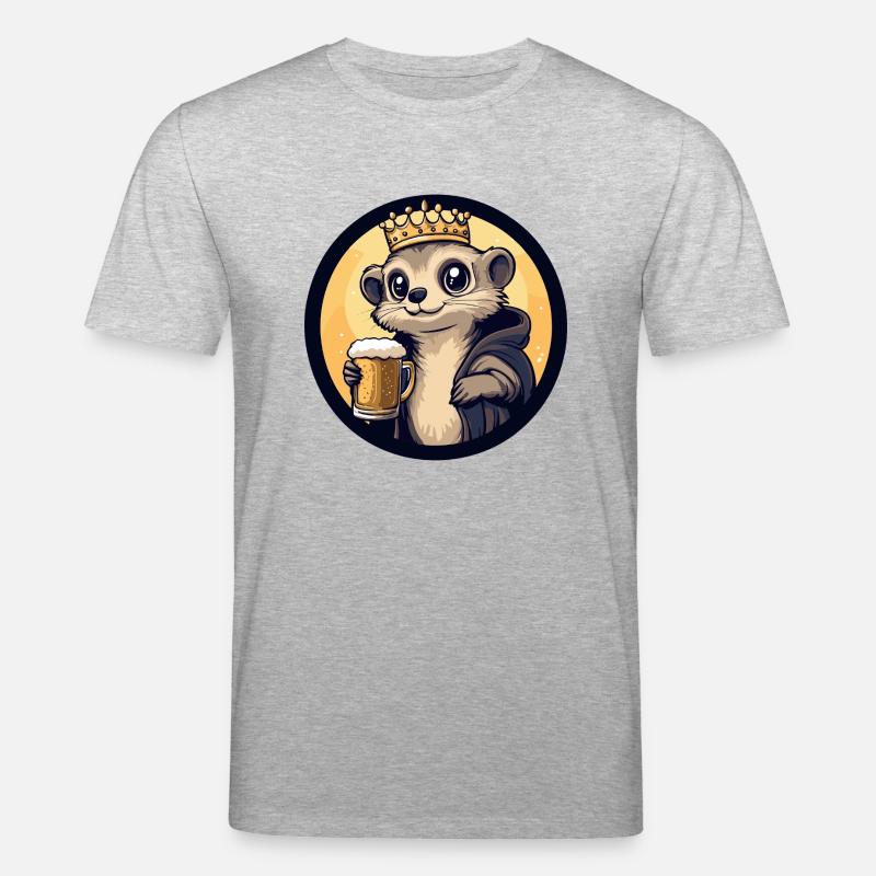 Erdmännchen Bier - Stanley/Stella Unisex Bio-T-Shirt CREATOR  - Grau meliert