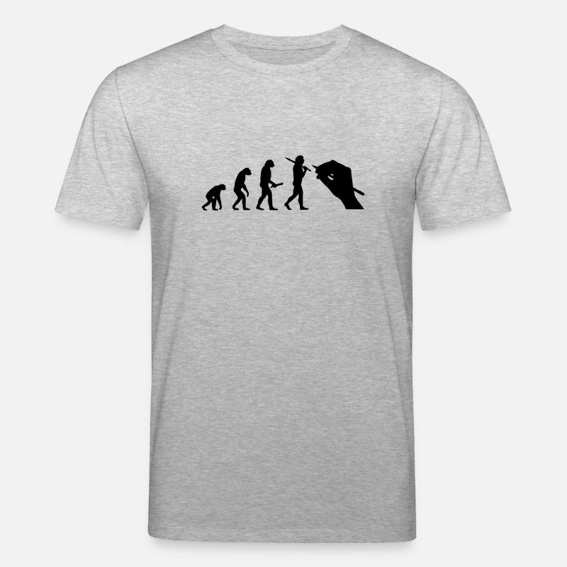 Evolution development progress human artist - Stanley/Stella CREATOR Unisex Organic T-Shirt - heather grey