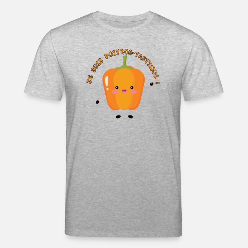 Ich bin ein tastischer Pfeffer - Stanley/Stella Unisex Bio-T-Shirt CREATOR  - Grau meliert