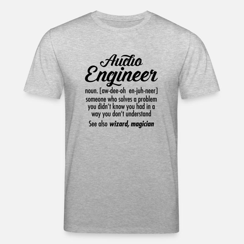 Audio Engineer - Definition - Stanley/Stella CREATOR Unisex Organic T-Shirt - heather grey